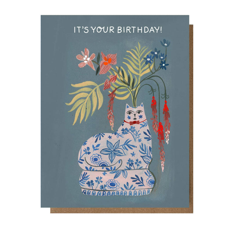 It's Your Birthday Cat with Bow Card