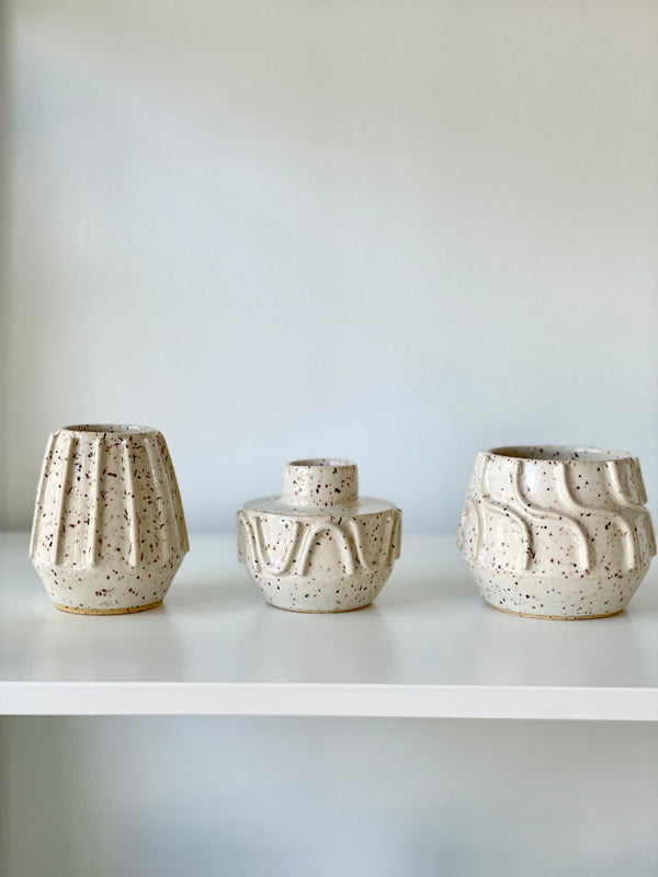 Stoneware Bud Vases (set of 3)