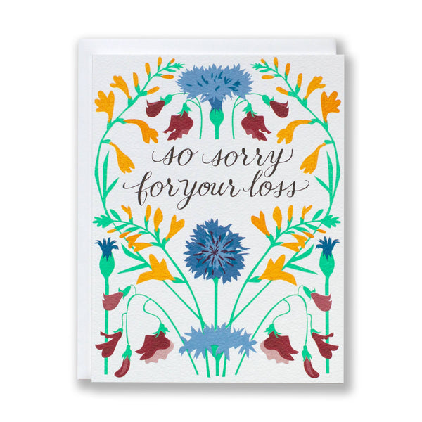 Sorry For Your Loss Double Floral Card