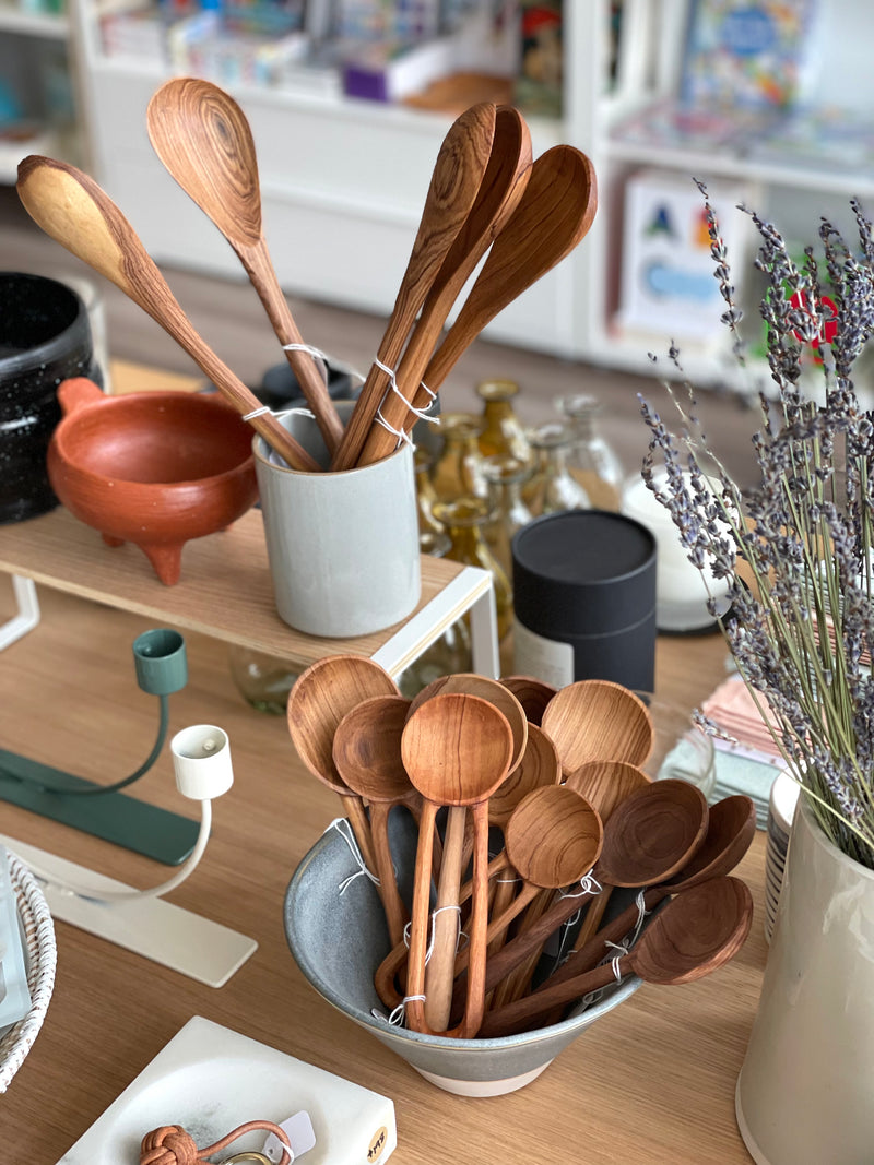 Olive Wood Utensil Set, Wooden Utensils for Cooking, Kitchen