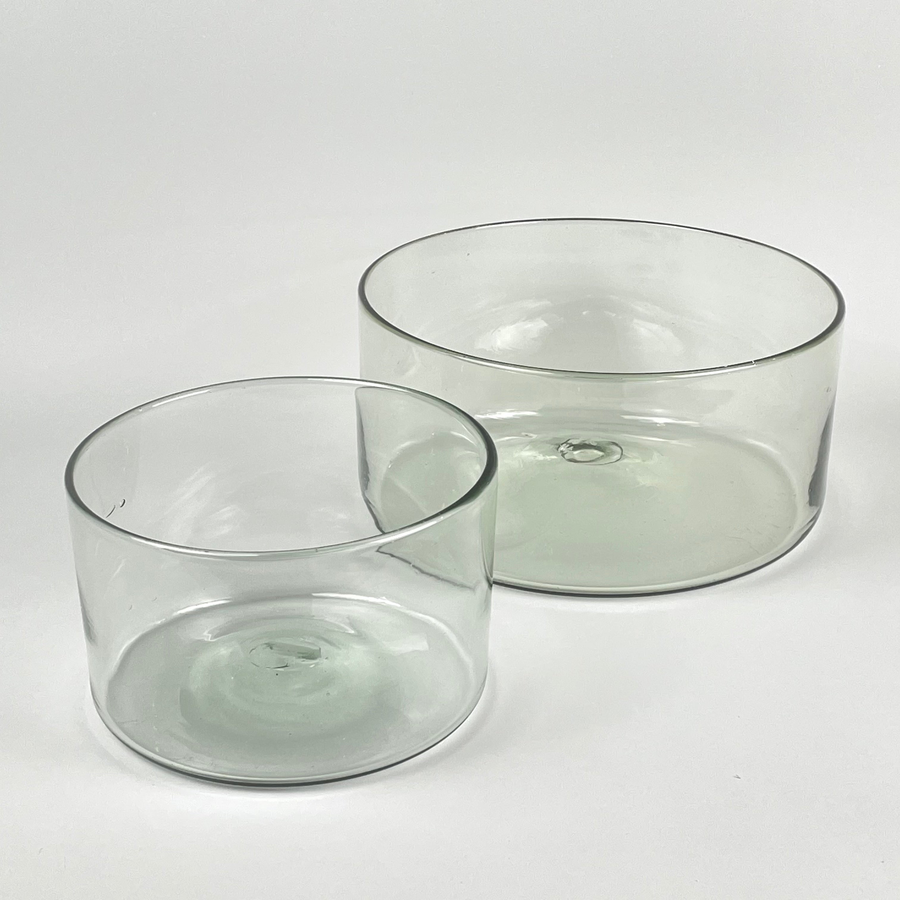 Handblown Glass Cylinder Serving Bowl