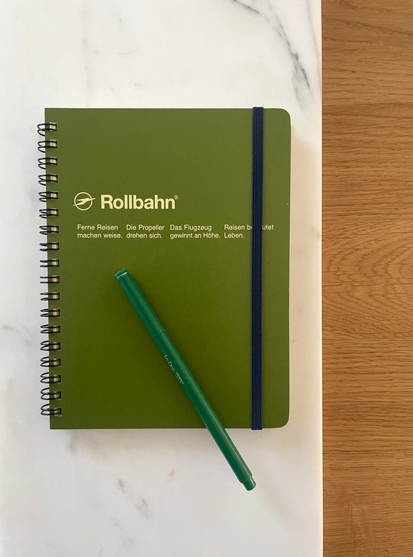 Rollbahn Spiral Notebook –  Olive (large)