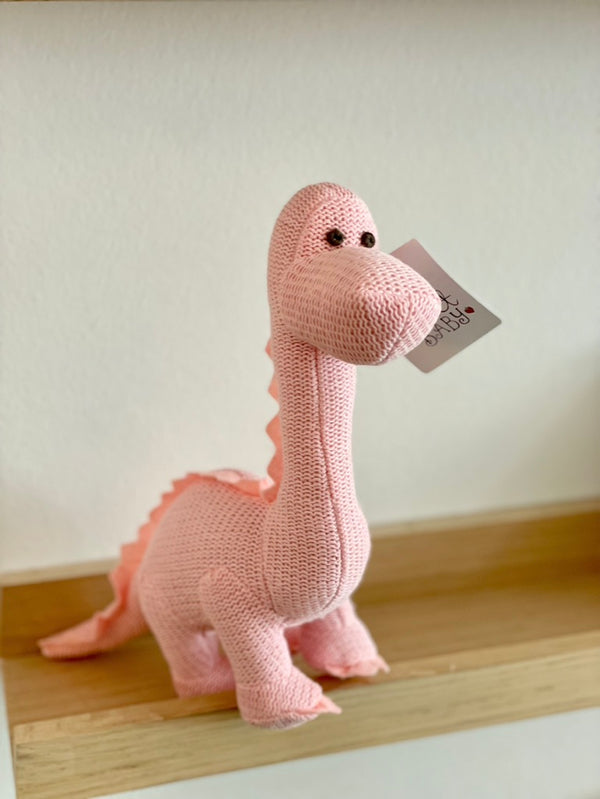Best Years Diplodocus Dinosaur Baby Rattle – Pink