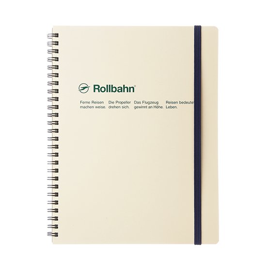 Rollbahn Spiral Notebook – Cream (Pocket Memo or Large)