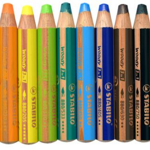 Stabilo Woody 3-in-1 Wax Crayons / Pencils – (singles various colors) –  Family of Things