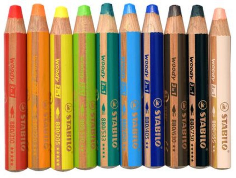 Stabilo Woody 3-in-1 Wax Crayons / Pencils