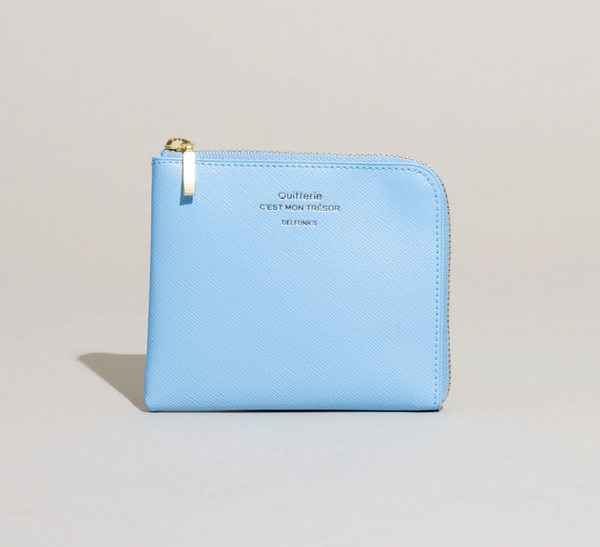 Delfonics Quitterie Half Zip Wallet – Light Blue