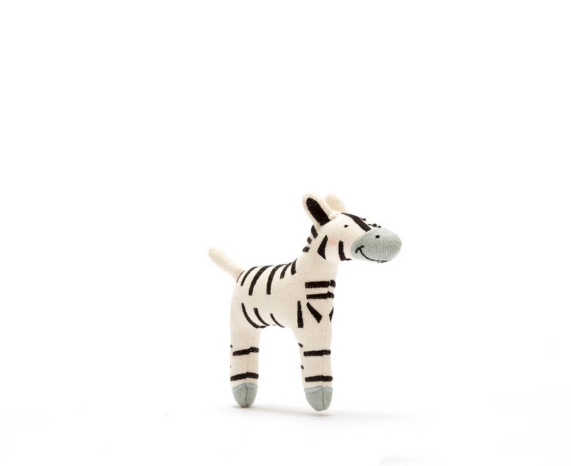 Zebra Small Plush Toy – Organic Cotton