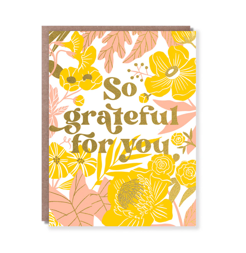 So Grateful Yellow Floral Card