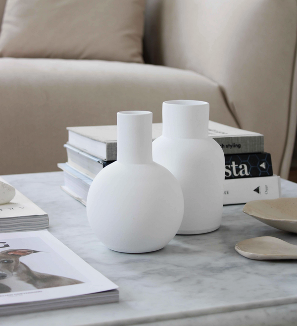 Portuguese Ceramic Pico white small ceramic vase
