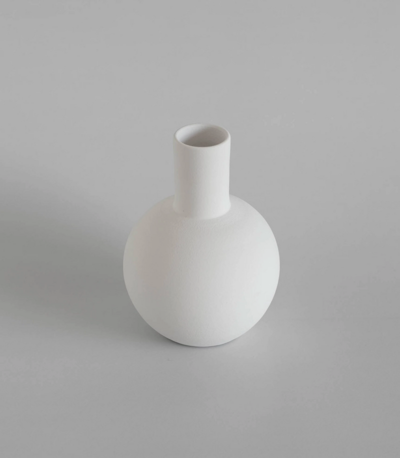 Portuguese Ceramic Pico white small ceramic vase