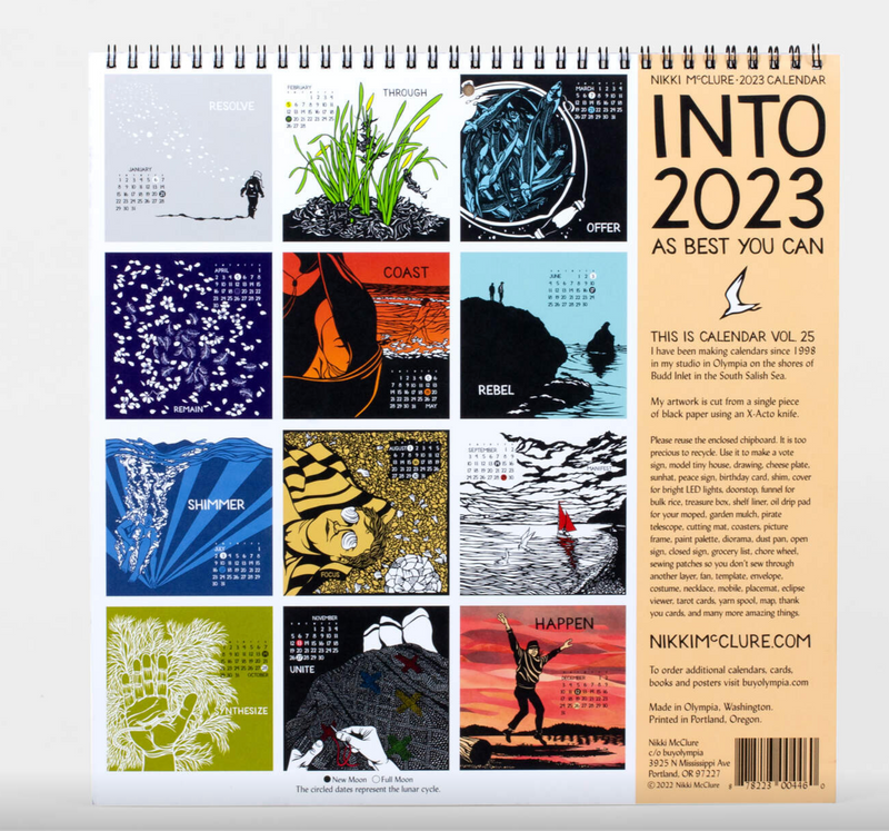 Into 2023: As Best You Can – Nikki McClure Papercut Calendar 2023