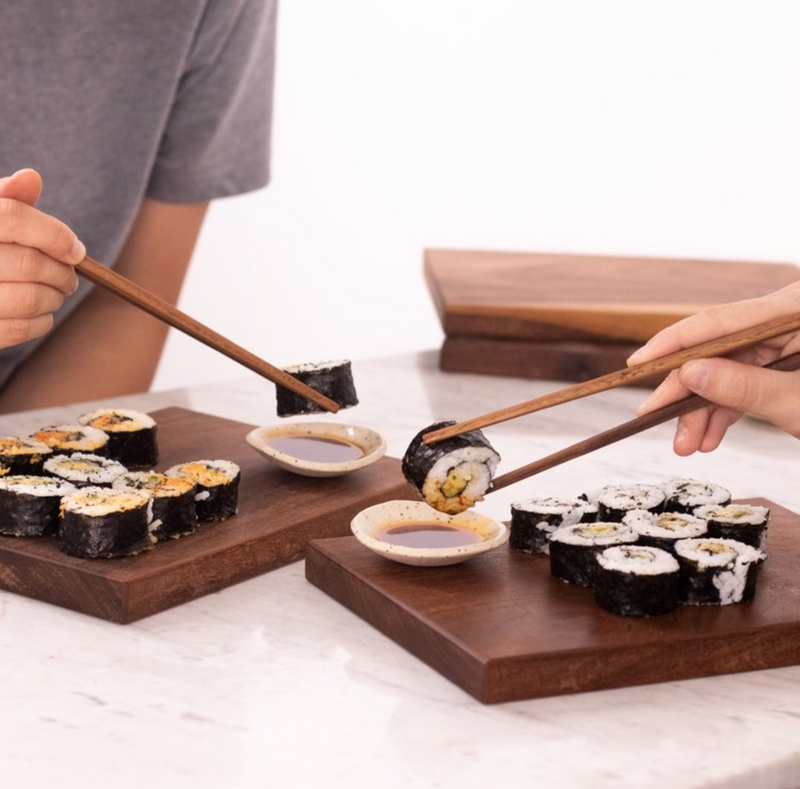 Wood Chopsticks – Set of 6, cherry, walnut & maple