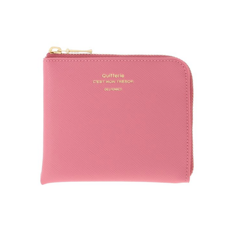 Delfonics Quitterie Half Zip Wallet – Pink
