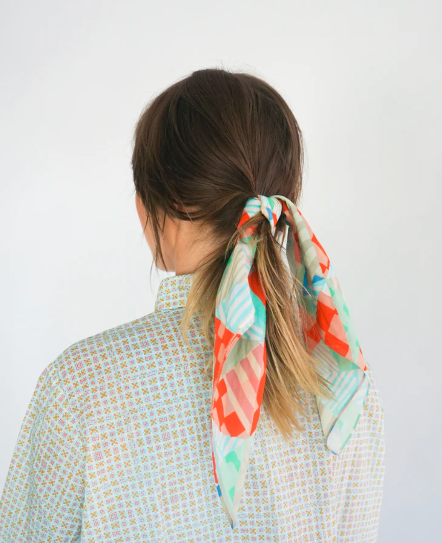 State the Label Silk & Cotton Bandana  – Painted Quilt Pattern