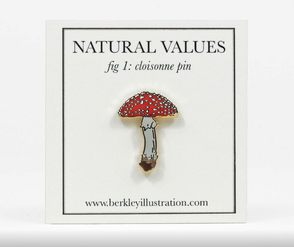 Berkley Illustration Mushroom Enamel Lapel Pin