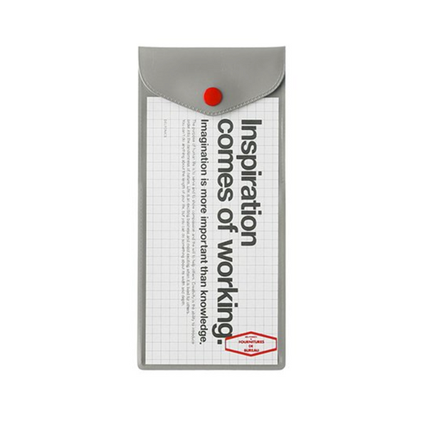 Inspiration Comes of Working Pen Case – Grey