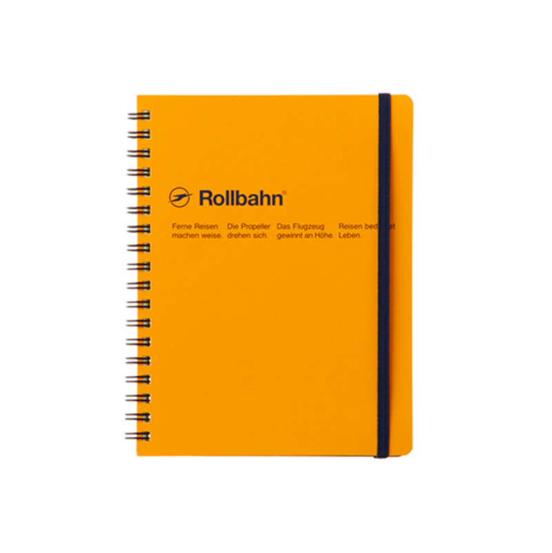 Rollbahn Spiral Notebook – Yellow (mini memo or large)