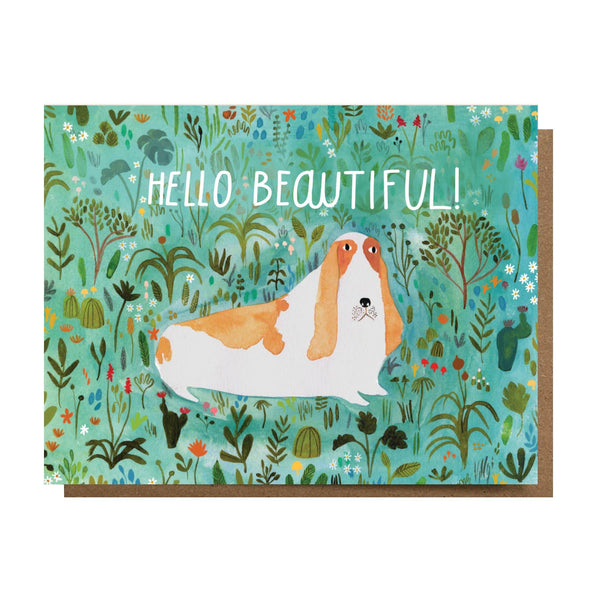 Hello Beautiful Dog Green Card