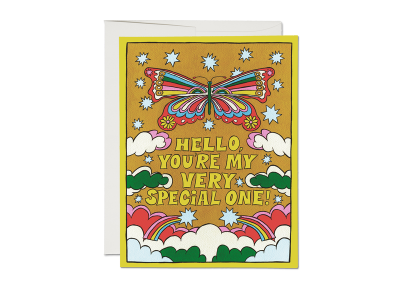 Hello Special One Butterfly Card
