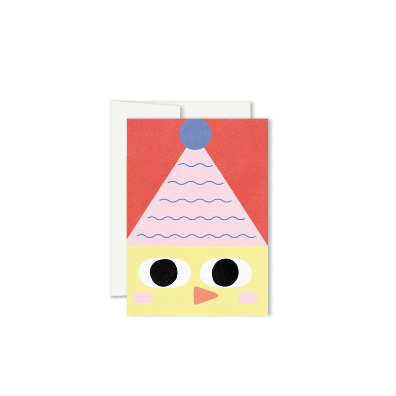Paperole Bird with hat mini card