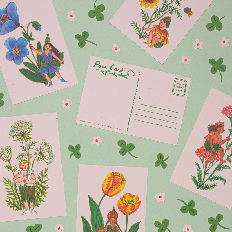 Flower Fairies Postcard Set by Phoebe Wahl