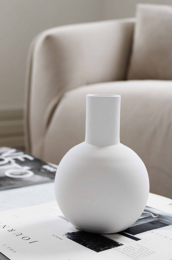 Portuguese Ceramic Pico white small ceramic vase