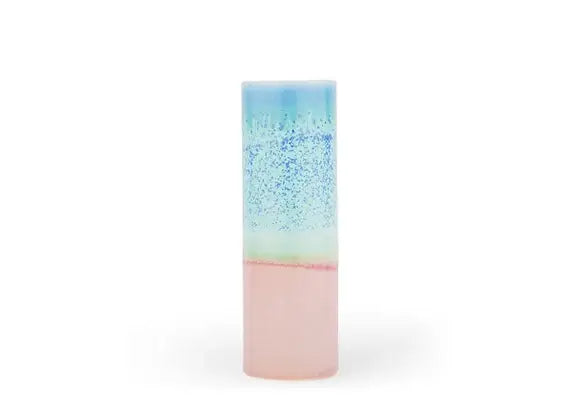 Porcelain Colorful Cylinder Vase – Pink/Turquoise