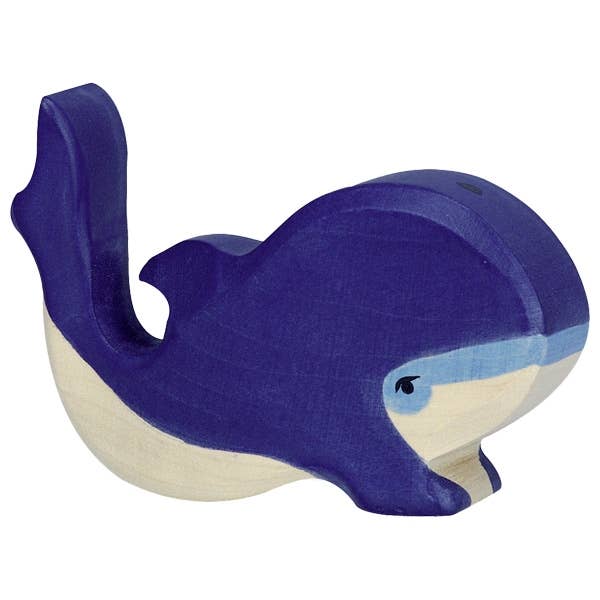 Holztiger Blue whale – small wooden toy