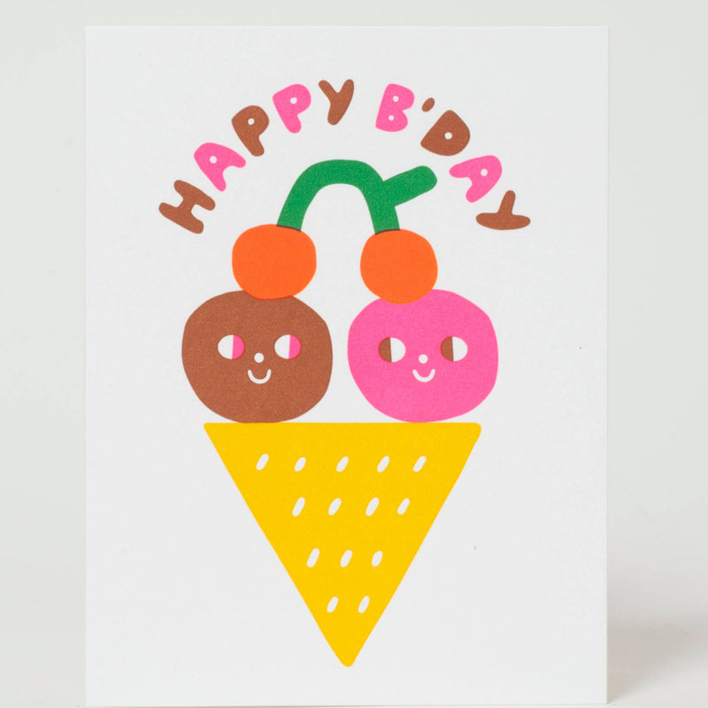 Happy B'Day Ice Cream Birthday Card