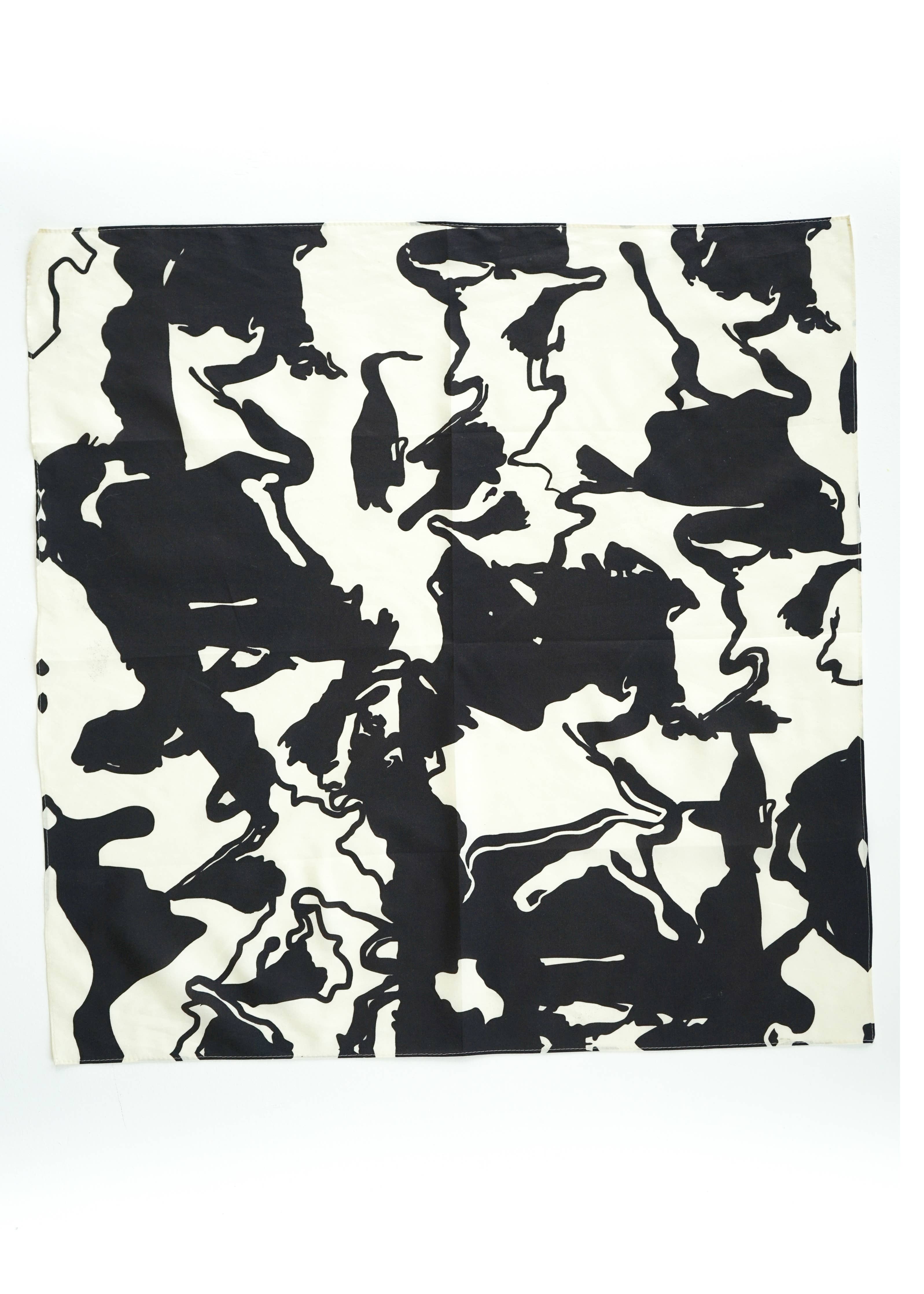 State the Label Silk & Cotton Bandana  – Black & White Rory