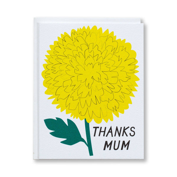 Thanks Mum Chrysanthemum Card